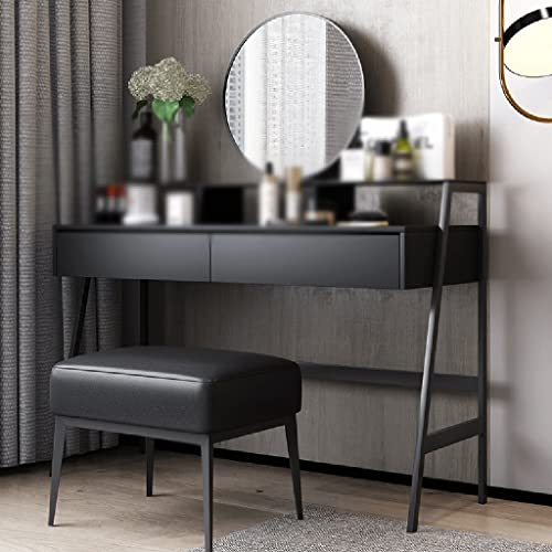 LUKEO Wooden Dressing Table Small Household Makeup Table Makeup Dressing Table (Color : 3-pack, Size : Light Grey)