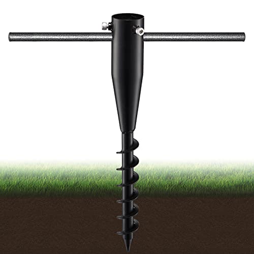 FactionGarden Umbrella Stands for Outside, Heavy Duty Beach Umbrella Sand Anchor Metal Outdoor Umbrella Base In Ground Umbrella Holder Stand No D