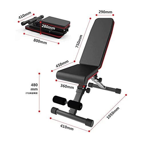 LLRYN Weight Bench, Adjustable Strength Training Bench for Full Body Workout with Fast Folding