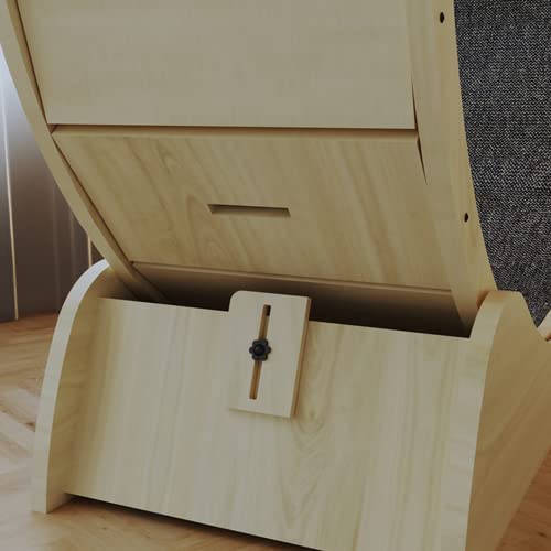 Cat Running Wheel, Cat Exercise Wheel Treadmill with Carpeted Runway, Fitness Weight Loss Device, Natural Wood Color (S)