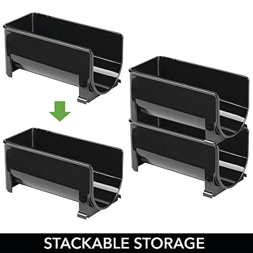 mDesign Set of 8 Individual Bottle Holders – Stackable Single Water Bottle Holder for Various Drink Bottles – Stylish Kitchen Accessories Set for