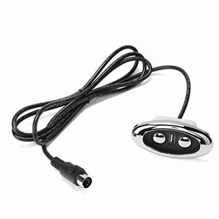 2 Button Sofa Controller with LED Backlight USB Port, Lift Chair Power Recliner Hand Control Input 12-29V USB Output 5V-2A(Silver Straight Head)
