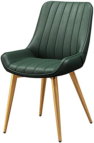 Kitchen Dining Room Furniture Chairs Dining Chairs PU Leather Backrest Chair Metal Legs Leisure Coffee Chair Nordic Style Makeup Chair (Color : B