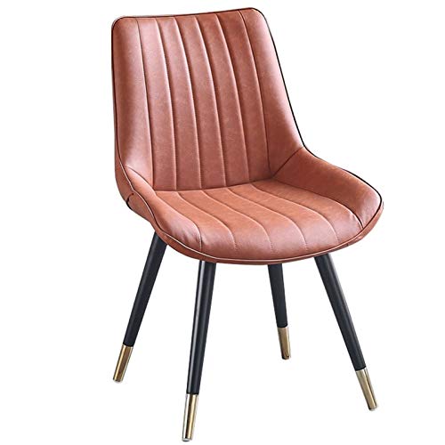 Modern Kitchen Dining Room Chairs Dining Chairs PU Leather Chairs With Black Metal Legs Seat And Backrests Kitchen Living Room Lounge Counter Cha