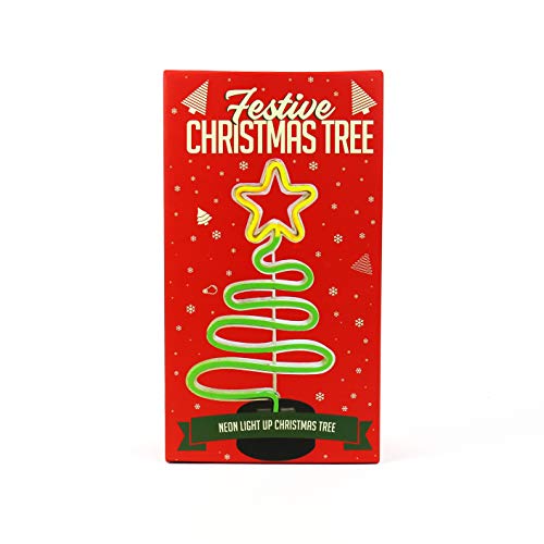 Gift Republic Festive Christmas Tree Neon Light, 29 x 15.5 x 8.5 cm