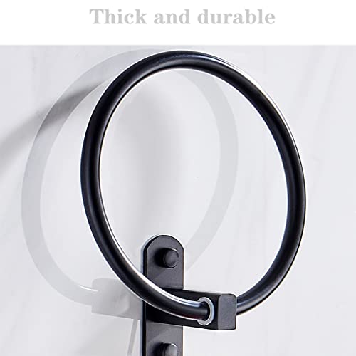 HIGOH Towel Racks,Towel Holder Bath Towel Holder, Bathroom Hand Towel, Hand Towels Holder, Aluminum round Towel Bar, Washroom Wall Mounted Bath H