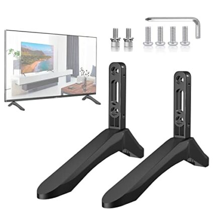 TV Base Pedestal Feet Table Top TV Stand Mount Legs with Weight Capacity 99Lbs, Mounting Holes Distance 2.16in/5.5cm or Within 1.77in/4.5cm TV Pe