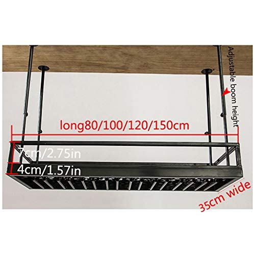 Ndustrial Retro Stylish Simplicity Wine Glass Holder Simple Inverted Display Household Kitchen Tableware Bottle Holder Adjustable Bar Floating Wi