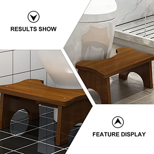 DOITOOL Wooden Toilet Stool Toilet Foot Stool Squatting Toilet Stool for Toddler Wood Bathroom Step Stool Portable Bathroom Squatting Urinal for