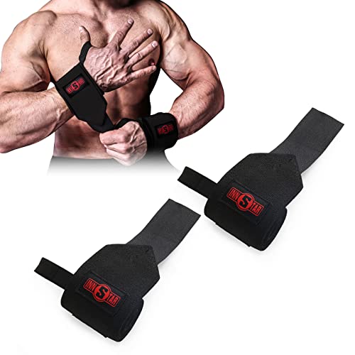 INNSTAR Weight Lifting Wrist Wraps Supports, | 45CM, 60CM, 90CM | Professional Gym Lifting Straps for Fitness, Strength Training, Bodybuilding, D