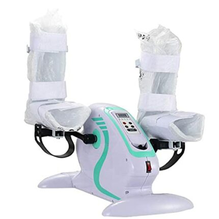 LUNEZY Adjustable Electric Mini Exercise Bike Pedal Exerciser for Arm and Leg Rehab Work-Out with Remote Control, Slim Design for Arm or Foot