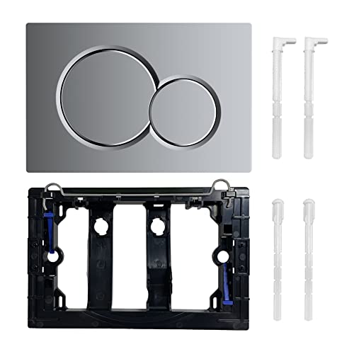 Hibbent Actuator Plate Sigma01 Compatible with GEBERIT - Chrome Plastic for Dual Flush 1 Piece