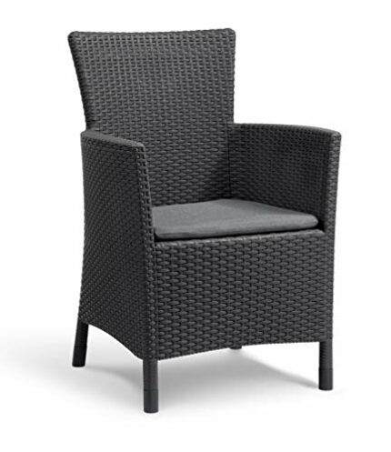 Allibert Dining Chair, Graphite/Cool Grey (Poly Cotton Cushion), 0