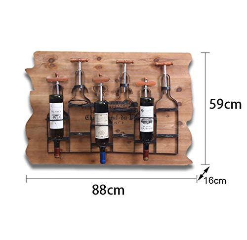EYLINK Wine Racks,Wine Rack Wall Bracket Metal 6 Bottles | Loft Wall Shelf Rack Wall Rack | Wine Bottle Rack | Cube Wine Cabinet Retro Industrial