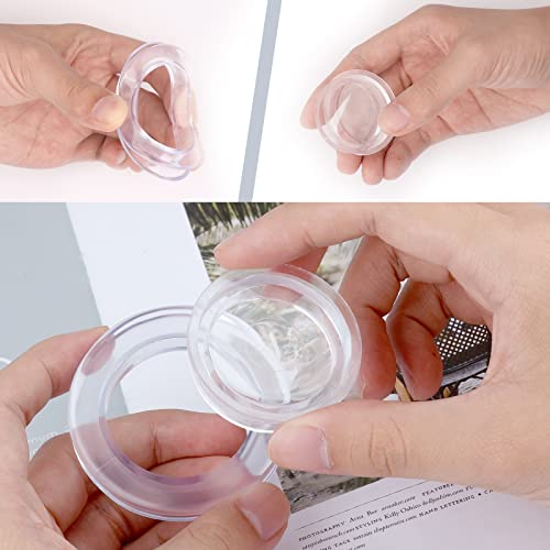 SAVITA 4 Sets 2 Inch Patio Table Umbrella Hole Ring and Cap, Standard Size Silicone Umbrella Hole Plug and Cap for Glass Patio Garden Beach Table