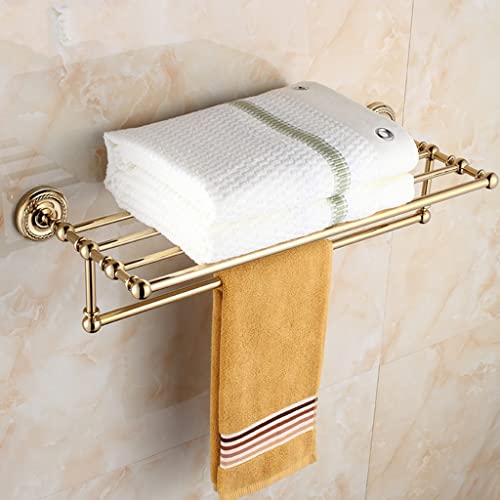 HIGOH Towel Racks,Bathroom Towel Rack Wall Mounted Towel Holder,All-Copper Bath Towel Rack,Bathroom European Towel Holder,Bathroom Rack Bathroom