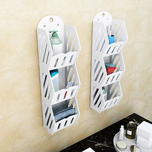 RSOCHS Wall Shelf Bathroom Wall Shelf Free Punching Waterproof Bathroom Toilet Wall Shelf Bathroom Storage Rack