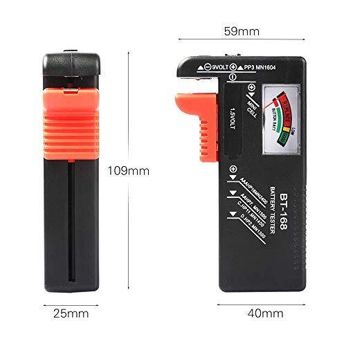 Kitchen-dream Battery Tester - Universal Battery Checker for AA AAA C D 9V 1.5V Button Cell Batteries