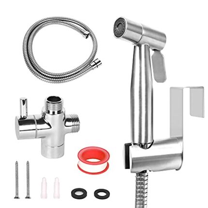WEIDMAX Handheld Bidet Douche Shower Spray for Toilet, Stainless Steel Bidet Shattaf Sprayer Kit Bathroom Cloth Diaper Washer Shower Head for Per