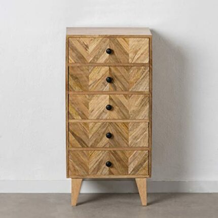 BigBuy Home Chest of Drawers, Mango Wood, Estándar