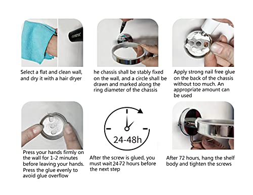 Double Towel Bar for Bathroom Hand Towel Rail Bathroom Kitchen Dish Cloths Hanger Self Adhesive Towel Stainless SUS304 Stainless Steel Towel Hold