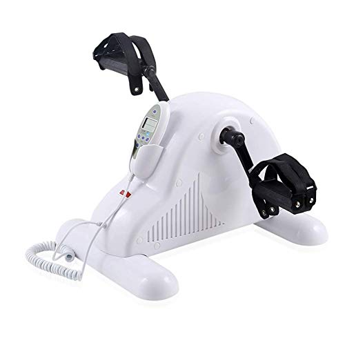LUNEZY Motorized Electric Mini Exercise Bike Pedal Exerciser Medical Fitness Equipment for Seniors Portable Fitness Cycle for Arm Leg Rehabilitat