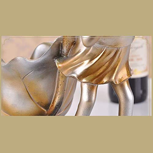 DISHENGZHEN Wine Rack Nice Restaurant Decor Resin Crafts, Cart Frogfigurine Shaped Wine Bottle Holder, Wine Rack shelf Resin Sculpture Practical