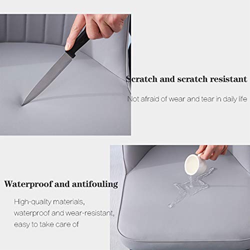 Kitchen Dining Room Furniture Chairs Water Proof PU Leather Dining Chair With Metal Legs Faux Matte Suede Leather Dining Chairs Accent Chairs For