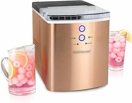 Shykey countertop ice machine Automatic Portable Electric Countertop Ice Maker Machine, 66 Pounds in 24 Hours, 10 Ice Cubes Ready in 6-8Minutes i