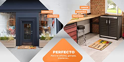 LucaHome Natural Coconut Door Mat 70 x 40 with Non-Slip Base, Coconut Door Mat Funny Lemonade, Absorbent Door Mat Entrance Home, Ideal for Outdoo