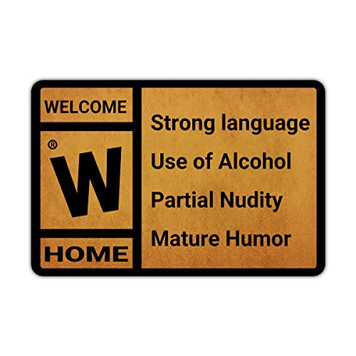 Front Door Mat Welcome Mat Sorry We're All Peopled Out Rubber Non Slip Backing Funny Doormat Indoor Outdoor Rug 24"(W) X 16"(L)