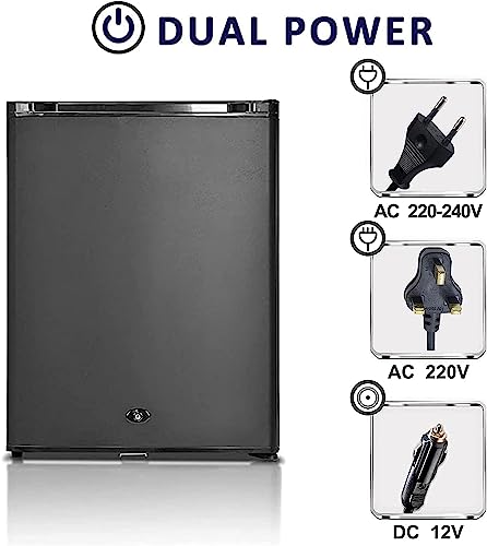 SMETA Camping Fridge 12V 240V, 12V Fridge for Campervan with Lock, Campervan Fridge Caravan Fridge Car Fridge for Yacht Van Truck RV Travel Quiet