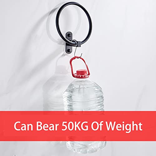 HIGOH Towel Racks,Towel Holder Bath Towel Holder, Bathroom Hand Towel, Hand Towels Holder, Aluminum round Towel Bar, Washroom Wall Mounted Bath H