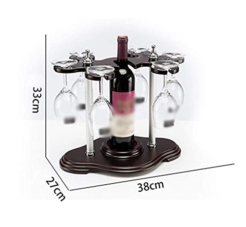 EYLINK Wine Racks, Simple Wooden Wine Rack, European Creative Solid Wood Wine Rack, Glass Wine Rack Upside Down Wine Cabinet Decoration