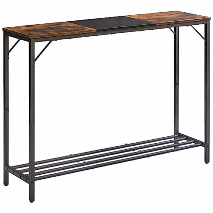 YMYNY Console Table, Industrial Entryway Table, Narrow Sofa Table with Shelves, Entrance Table for Entryway, Hallway, Living Room, Foyer, Corrido