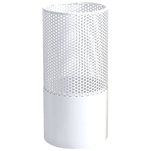 FBITE Umbrella Stands,Round Metal Mesh Umbrella Bucket with Hooks, Hollow Out Storage Rack for Canes Walking Sticks Umbrellas, Patio Home Front D