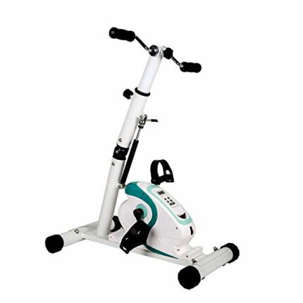 LUNEZY Electronic Physical Therapy Rehab Bike Trainer Exerciser Cycle Arm Leg Pedal Exerciser Bike Health Recovery Pedal Exerciser with Remote Co