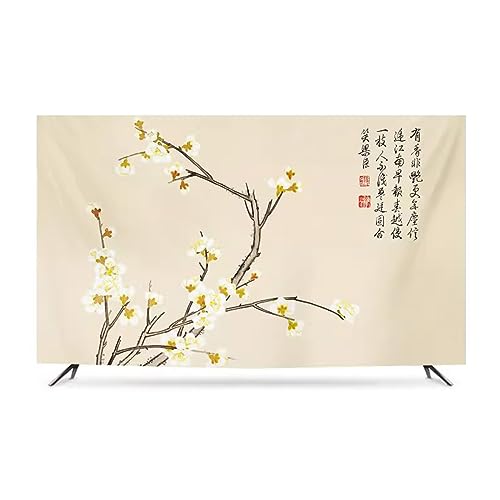 Qvo Soft And Versatile TV Cover 55/75 Inch TV Cloth TV Cover Hanging TV Dust Cover/curved TV Cover/wall Mounted Monitor Dust Cover,Home Decoratio