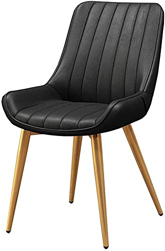 Kitchen Dining Room Furniture Chairs Dining Chairs PU Leather Backrest Chair Metal Legs Leisure Coffee Chair Nordic Style Makeup Chair (Color : B