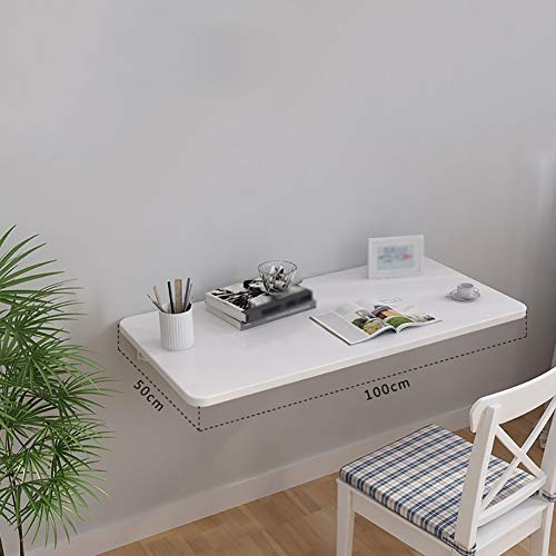 LXXSH Wall-Mounted Table, Drop-Leaf Table, Floating Table Space Saving Hanging Table for Study, Bedroom, Bathroom or Balcony, Folding Table