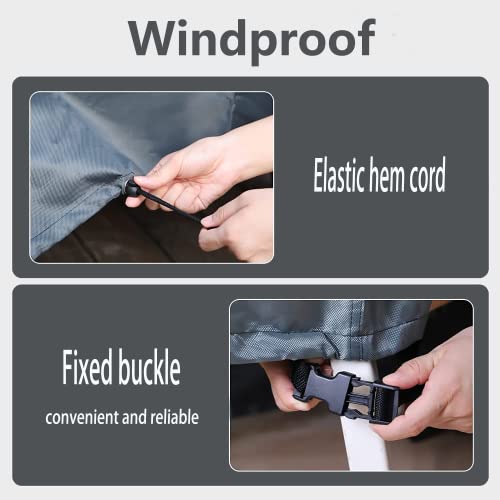 Orgrul V-Shape Garden Furniture Cover Waterproof,Windproof,outdoor Rattan Corner Sofa Cover with Waterproof Tape,heavy duty Oxford Fabric L Shape