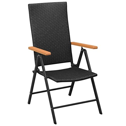DLOETT Stackable Garden Chairs 2 Pcs Resin Weave Garden Set Outdoor Furniture Easy Assembly (Color : D, Size : Talla �nica)