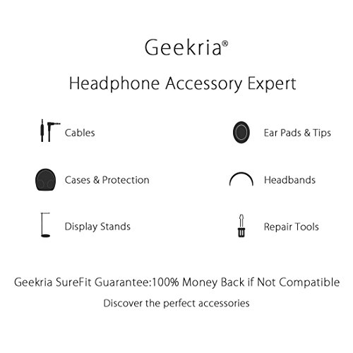 Geekria Extensible Headphone Wall Mount, Stainless Steel Stick-On with 3M Adhesive Hooks Under Desk, Dual Headset Wall Mount for All Headphones