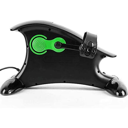 LUNEZY Mini Exercise Bike Pedal Exerciser - stepper electric leg trainer, rehabilitation Upper And Lower Limb Pedal Exerciser with LED display (B