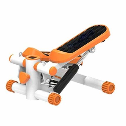 N/A Fitness Stair Stepper - Mini Stepper Fitness Cardio Exercise Trainer Twisting Action with Resistance Bands Green and Orange 37 * 27 * 17cm