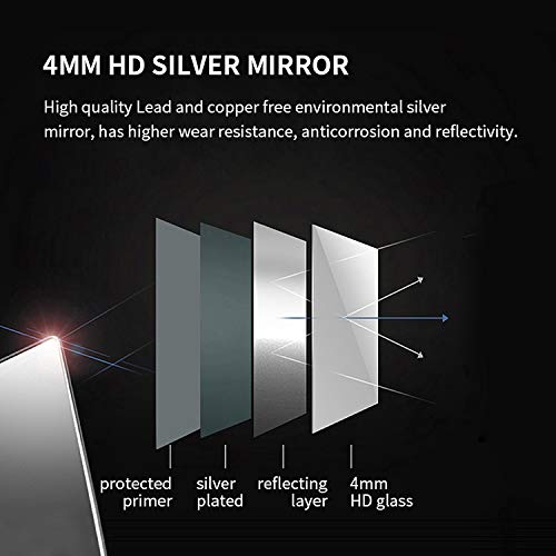 ELEGANT Illuminated LED Bathroom Mirror with Lights and Shaver Socket Magnifying Mirror 500 x 700 mm Button Switch