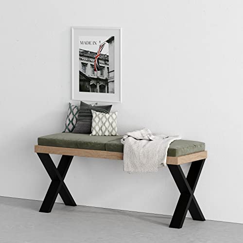 Blyty Premium X Frame Industrial Furniture Legs – Sturdy Black Dining Table, Coffee Table Legs, Breakfast Bar Table Stand for DIY Projects – Set