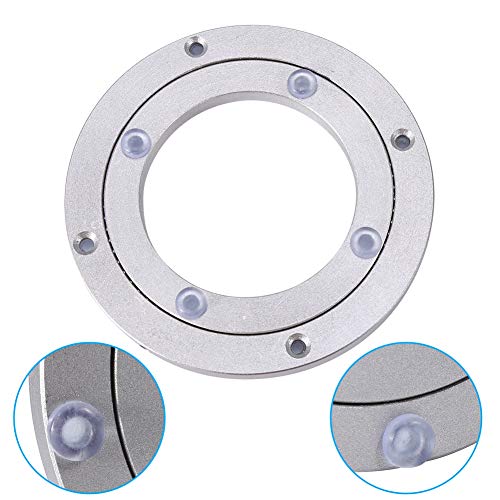 Heavy Duty Aluminium Alloy Rotating Bearing Lazy Susan Turntable Round Dining Table Smooth Swivel Plate(6 inch)