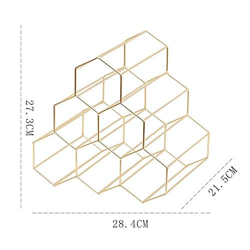 NEOCHY Creative Geometric Wine Rack Metal Simple Household Grape Wine Rack Restaurant Living Room Bar Wine Cabinet Wine Display