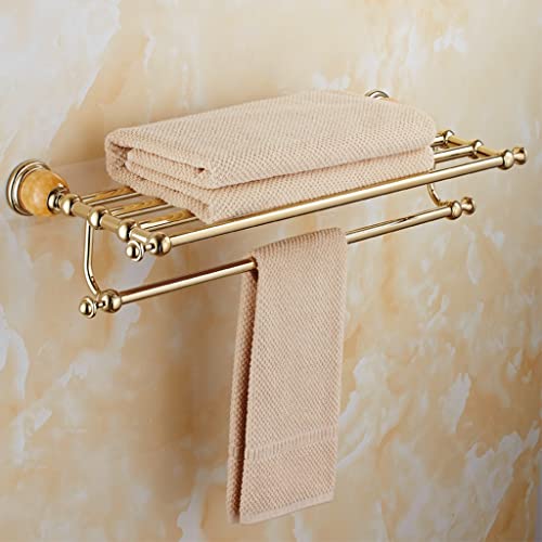HIGOH Towel Racks,Bathroom Towel Rack Wall Mounted Towel Holder,European-Style Stainless Steel Bath Towel Rack,Bathroom Rack,Bathroom Jade Towel